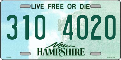 NH license plate 3104020