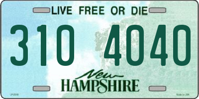 NH license plate 3104040