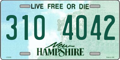 NH license plate 3104042