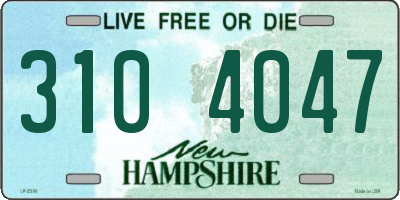 NH license plate 3104047