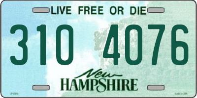 NH license plate 3104076
