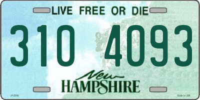 NH license plate 3104093