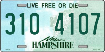 NH license plate 3104107