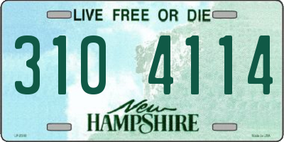 NH license plate 3104114