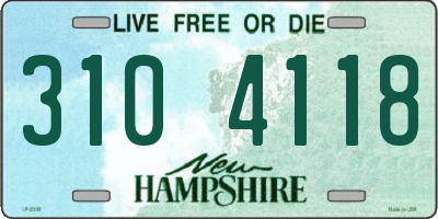 NH license plate 3104118
