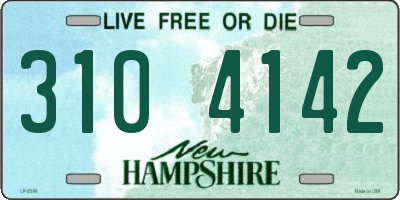 NH license plate 3104142