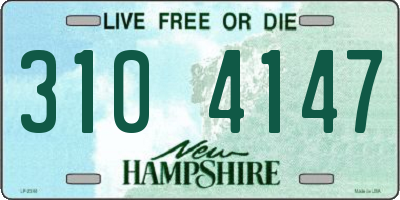 NH license plate 3104147