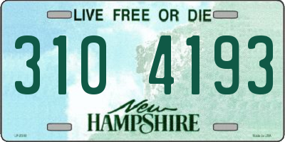 NH license plate 3104193