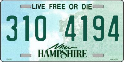 NH license plate 3104194