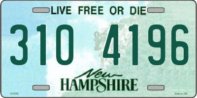 NH license plate 3104196