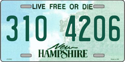 NH license plate 3104206