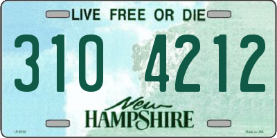 NH license plate 3104212