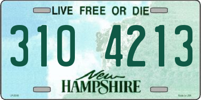 NH license plate 3104213