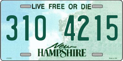 NH license plate 3104215