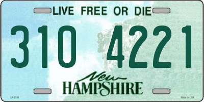 NH license plate 3104221