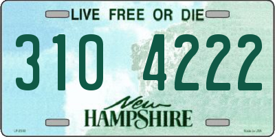 NH license plate 3104222