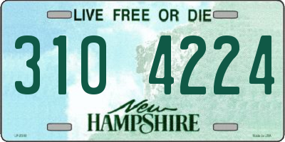 NH license plate 3104224
