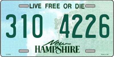 NH license plate 3104226