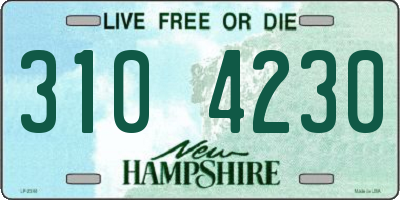 NH license plate 3104230