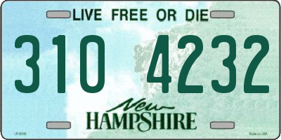 NH license plate 3104232