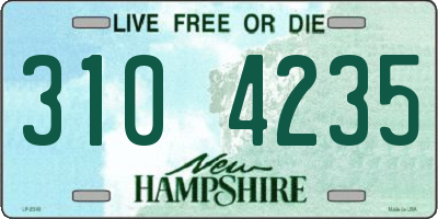 NH license plate 3104235