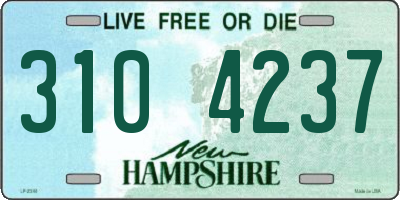 NH license plate 3104237