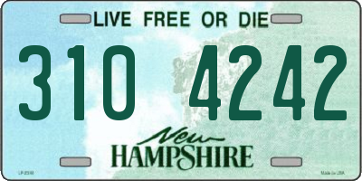 NH license plate 3104242