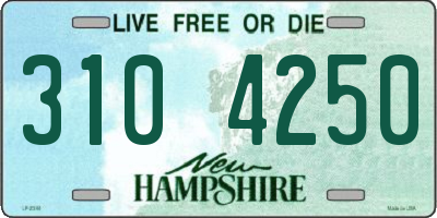 NH license plate 3104250