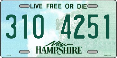 NH license plate 3104251