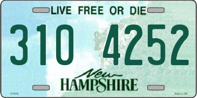 NH license plate 3104252