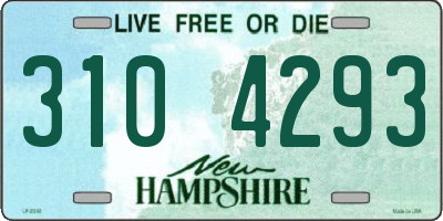 NH license plate 3104293