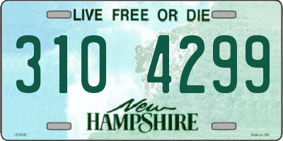 NH license plate 3104299