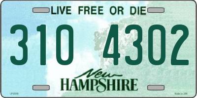 NH license plate 3104302