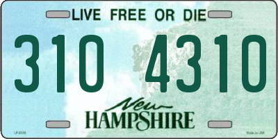 NH license plate 3104310