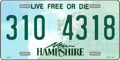 NH license plate 3104318