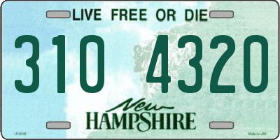 NH license plate 3104320