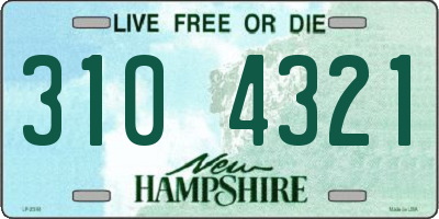 NH license plate 3104321