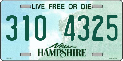 NH license plate 3104325