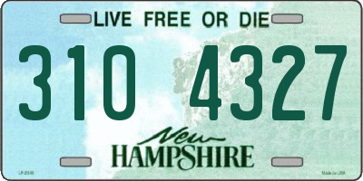 NH license plate 3104327