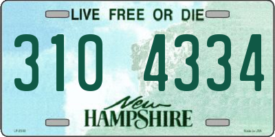 NH license plate 3104334