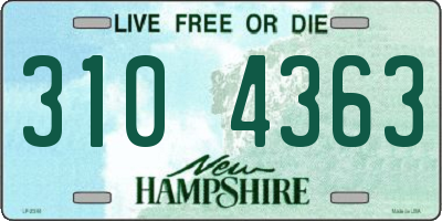NH license plate 3104363