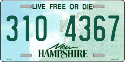 NH license plate 3104367