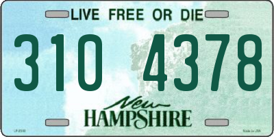NH license plate 3104378