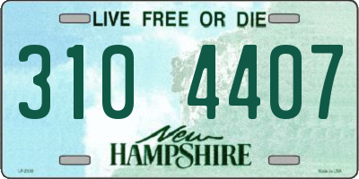 NH license plate 3104407