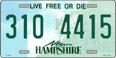 NH license plate 3104415