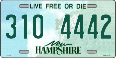 NH license plate 3104442