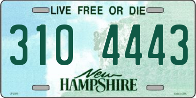 NH license plate 3104443