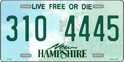 NH license plate 3104445