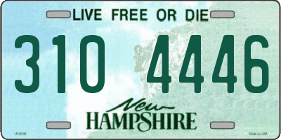 NH license plate 3104446