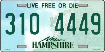 NH license plate 3104449